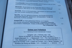 Frühstückmenu bij Alster Cliff